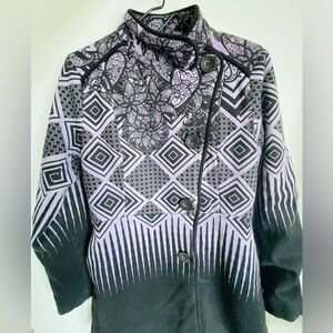 ☘️Mismash Smash button front coat, lavender and black